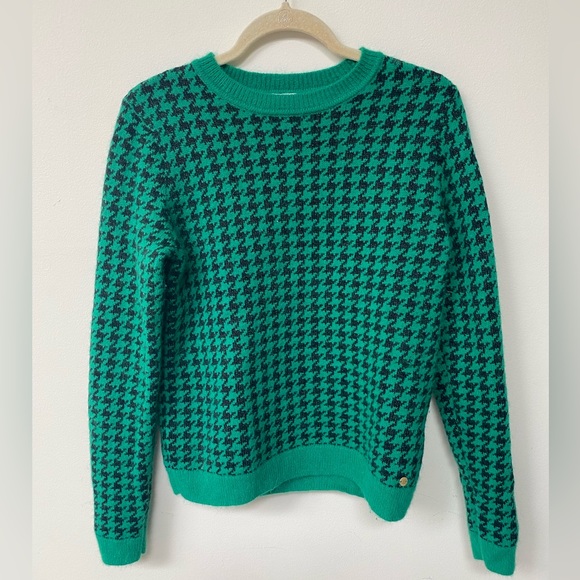 Green houndstooth sweater - Picture 2 of 4